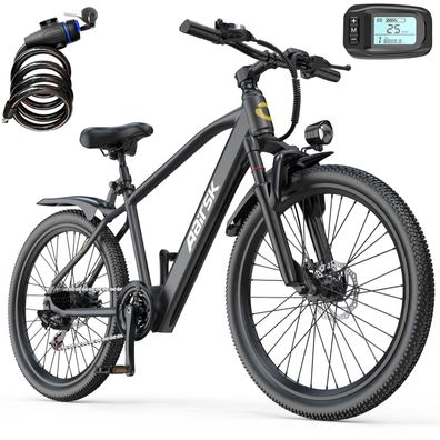 Aairsk 250w Elektrische Mountainbikes 24 Zoll MTB E-bike Fett Reifen 36V 10AH