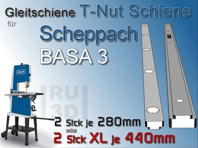 T-Nut Schiene Gleitschiene f. Scheppach Basa 3, Bau Schiebeschlitten