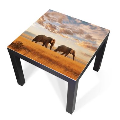 Design-Abdeckung für Tisch - selbstkl. Möbelfolie oder Glasplatte Elefanten