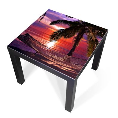 Design-Abdeckung für Tisch - selbstkl. Möbelfolie oder Glasplatte Palmennacht