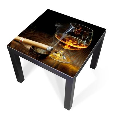 Design-Abdeckung für Tisch - selbstkl. Möbelfolie oder Glasplatte Whiskey Rum