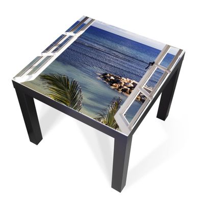 Design-Abdeckung für Tisch - selbstkl. Möbelfolie oder Glasplatte Meer Urlaub