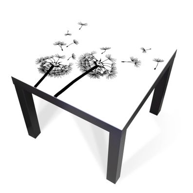 Design-Abdeckung für Tisch - selbstkl. Möbelfolie oder Glasplatte Pusteblume 2