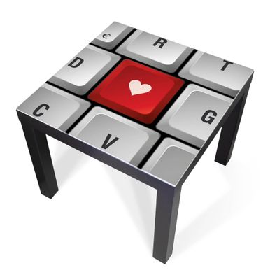 Design-Abdeckung für Tisch - selbstkl. Möbelfolie oder Glasplatte Press Button