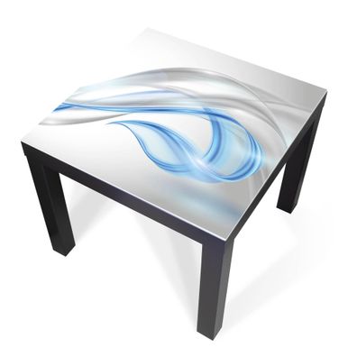 Design-Abdeckung für Tisch - selbstkl. Möbelfolie oder Glasplatte Blaue Welle