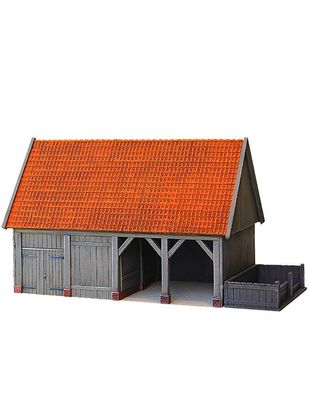 AlsaCast H0 8710.101 Bausatz Holz Scheune groß - OVP NEU