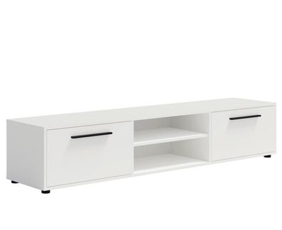 BETTSO Stilvoller breiter zweitüriger Schrank RTV MAXIVO weiß für das Wohnzimmer