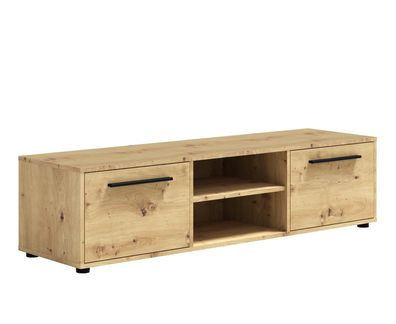 BETTSO Moderner zweitüriger Schrank RTV MAXIVO in Eiche artisan für das Wohnzimmer
