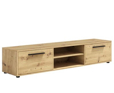 BETTSO Stilvoller breiter zweitüriger Schrank RTV MAXIVO in Eiche artisan
