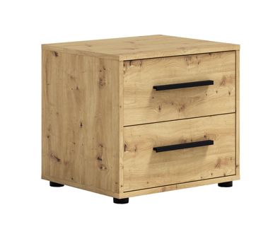 BETTSO Nachttisch MAXIVO mit Schubladen und stilvollen Griffen Eiche Artisan