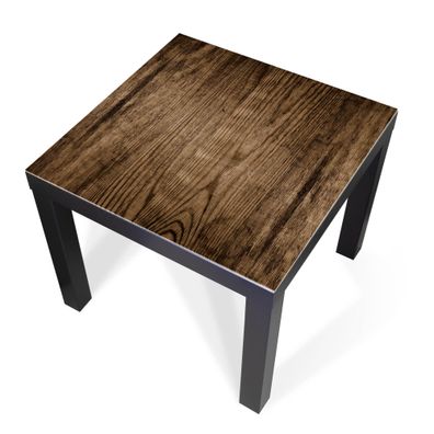 Design-Abdeckung für Tisch - selbstkl. Möbelfolie oder Glasplatte Maserung Dunkel