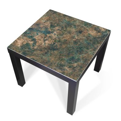 Design-Abdeckung für Tisch - selbstkl. Möbelfolie oder Glasplatte Kupfer Patina
