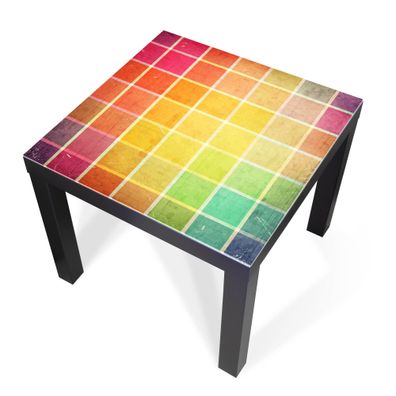Design-Abdeckung für Tisch - selbstkl. Möbelfolie oder Glasplatte Glasbausteine