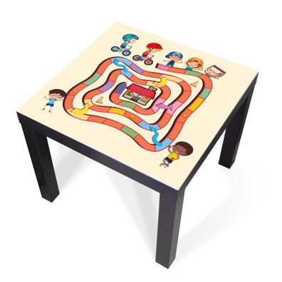 Design-Abdeckung für Tisch - selbstkl. Möbelfolie oder Glasplatte Spiele 2