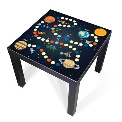 Design-Abdeckung für Tisch - selbstkl. Möbelfolie oder Glasplatte Spiele 5