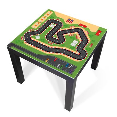 Design-Abdeckung für Tisch - selbstkl. Möbelfolie oder Glasplatte Spielstraße 1