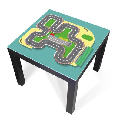 Design-Abdeckung für Tisch - selbstkl. Möbelfolie oder Glasplatte Spielstraße 2