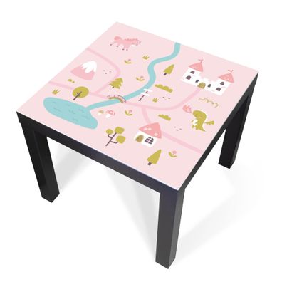 Design-Abdeckung für Tisch - selbstkl. Möbelfolie oder Glasplatte Märchen 2