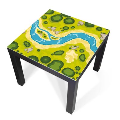 Design-Abdeckung für Tisch - selbstkl. Möbelfolie oder Glasplatte Spiele HG