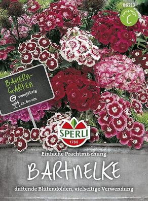 Sperli Nelke Prachtmischung (einfache Bartnelke), bunte Farbvielfalt