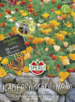 Goldmohn SPERLI's Multicolor Mischung, bunte Farbexplosion