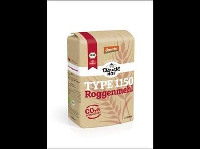 Bauck Mühle 3x Roggenmehl Type 1150 Demeter 1000g