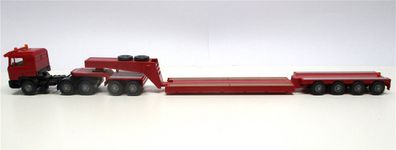 Kibri 1/87 MAN Schwerlast-Tiefladerzug rot o. OVP (3610K)