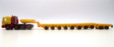 Kibri 1/87 MAN Schwerlast-Tiefladerzug gelb/rot o. OVP (3615K)