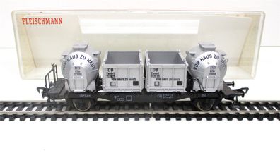 Spur H0 Fleischmann 5230 Behältertragwagen Von Haus zu Haus OVP (3781K)