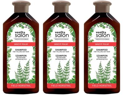 Shampoo Ackerschachtelhalm 3 x 500 ml gegen Haarausfall Venita Haarshampoo