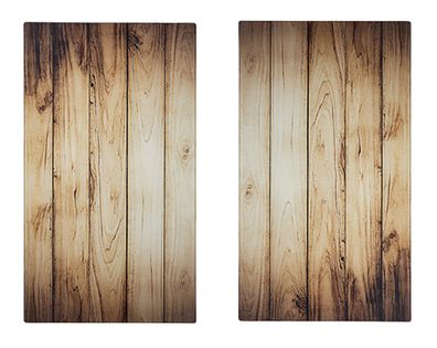 Michelino 2-tlg. Kochfeld-Abdeckplatte 52x30cm Holz-Optik 47114