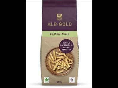 ALB-GOLD 3x ALB-GOLD Bio Dinkel Fusilli (Papier) (Naturland) 500g