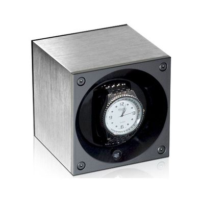 Swiss Kubik - Uhrenbeweger - Masterbox Aluminium - gebürstet - SK01. AE.000