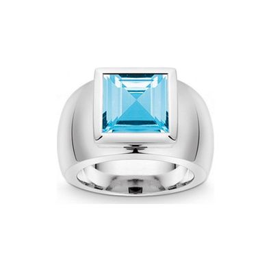 Quinn - Silberring mit Blautopas - 021834758 - Weite 58