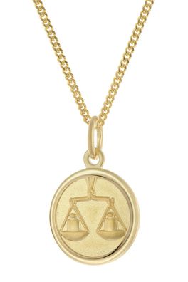 trendor Schmuck Kinder Sternzeichen Waage Gold 333 mit vergoldeter Kette 28468-10