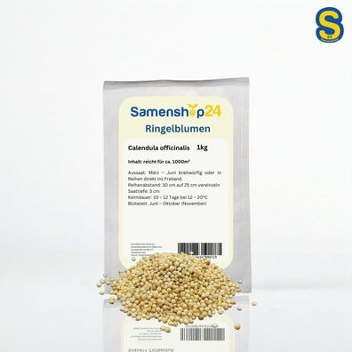 Ringelblumen Calendula officinalis fl. pl. Orangekugel 1kg