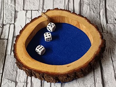 K3 Würfelbrett Holz Würfel Filz Würfelteller Würfelarena Würfelschale Spielbrett