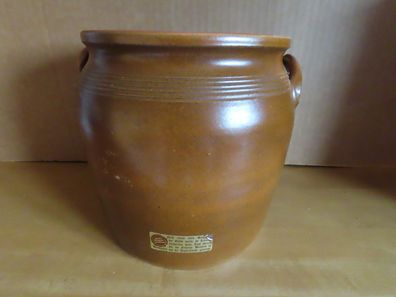 Gefäß Tongefäß Tontopf Echt Siegerländer Eichener Brauerei Handarbeit ca.19,2 cm H