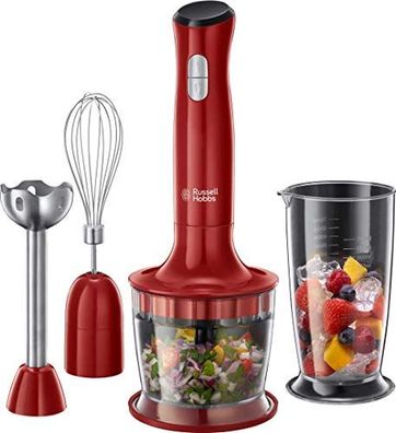 Multifunktional und kraftvoll: 3-in-1 Stabmixer in elegantem Rot" Default Title