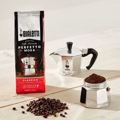 Traditioneller Espresso: Aluminium-Kocher für 3 Tassen + 250g Kaffee" Default Title