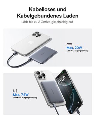 Ultra Slim MagSafe Powerbank 5000mAh – Stilvolles, kabelloses Laden überall!" Defaul