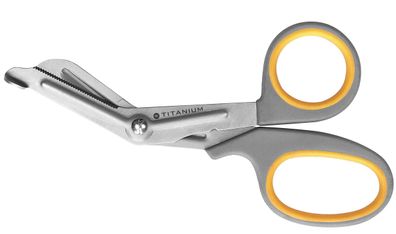 5-teiliges Scheren-Set mit haftabweisender Beschichtung, Softgrip Griff Gelb/Grau Def