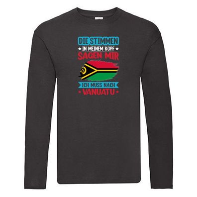 Vanuatu | Urlaub | Stimmen in meinem Kopf | Traumland Long Sleeve Schwarz