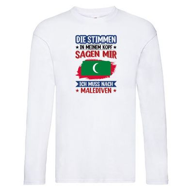 Malediven | Urlaub | Stimmen in meinem Kopf | Traumland Long Sleeve Weiß