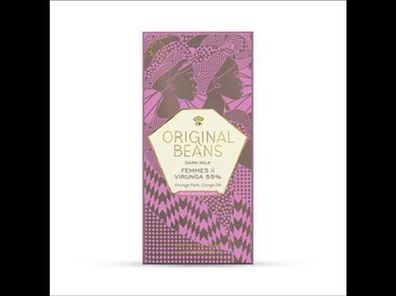 Original Beans 3x Original Beans Femmes de Virunga 55% Bio Milchschokolade 70g