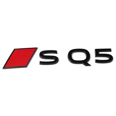 Original Audi SQ5 Schriftzug Emblem Audi Sport Raute Logo schwarz/rot 8MA853740B5FQ