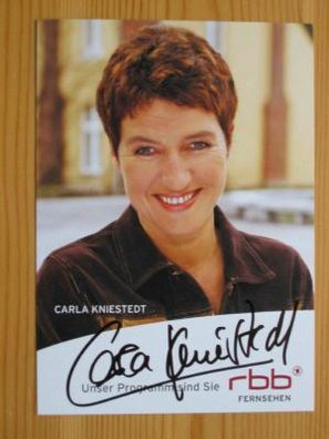 RBB Fernsehmoderatorin Carla Kniestedt - handsigniertes Autogramm!!!