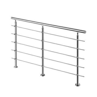 AICA Handlauf 200cm Geländer 5 Querstäbe Treppengeländer Balkongeländer Edelstahl
