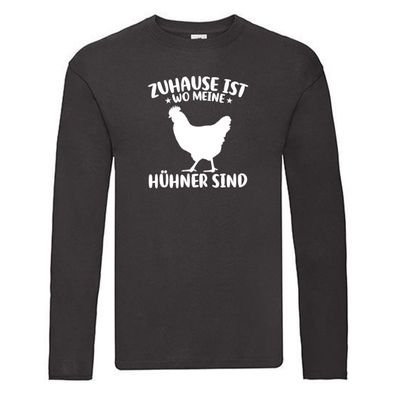 Zuhause ist wo meine Hühner sind | Hühnerstall | Landwirt Long Sleeve Schwarz
