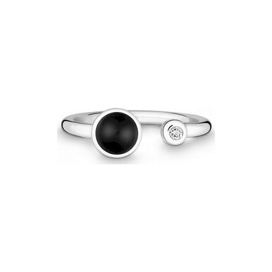 QUINN - 2119162 - Ring - Silber - Edelstein - Onyx - Weite 56